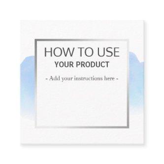 How To Use Gentle Watercolor Blue Instruction Card