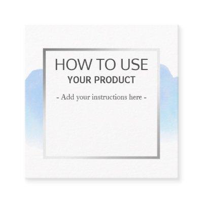 How To Use Gentle Watercolor Blue Instruction Card