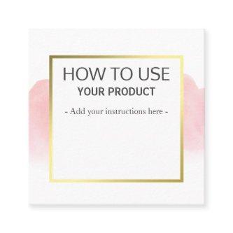 How To Use Gentle Watercolor Pink Instruction Square
