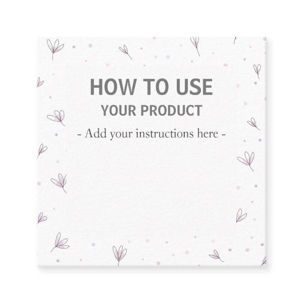 How To Use Modern Neutral Instruction Cards