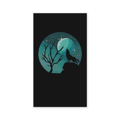 Howling Wolf Forest Animal Moon Nature Love