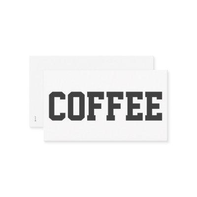 Huge Black Text on White Punch Loyalty Card