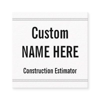Humble, Construction Estimator Profile Card