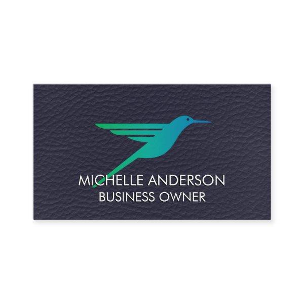 Hummingbird Logo | Leather Background