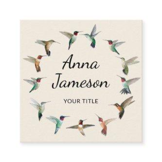 Hummingbirds Wreath Square