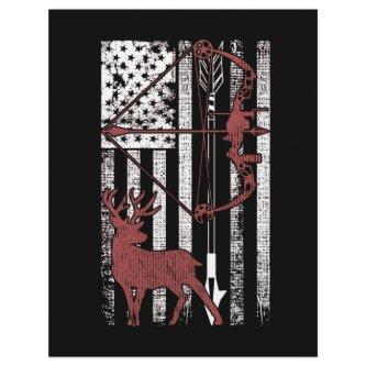 Hunting with American Flag Bow Hunting Letterhead