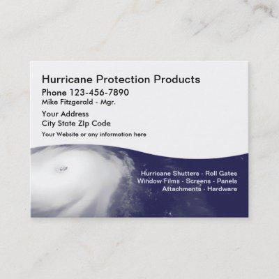 Hurricane Protection Businesscards