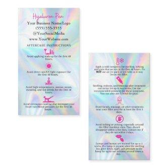 Hyaluron Pen Filler Aftercare Instruction Cards