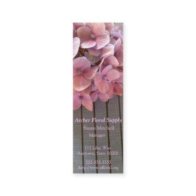 Hydrangeas on a 1915 book bookmark