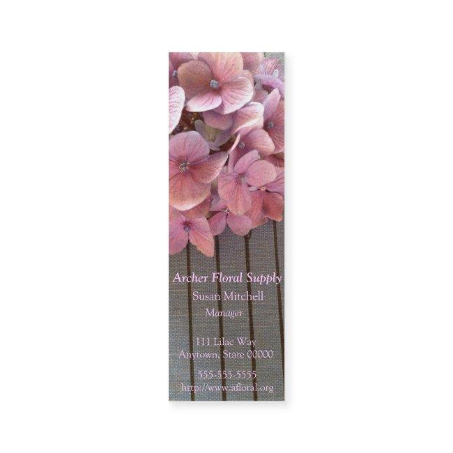 Hydrangeas on a 1915 book bookmark