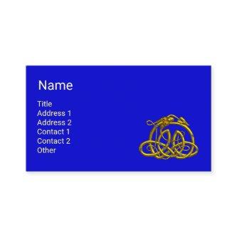 HYPER DRAGON WITH GOLD CELTIC KNOTS Blue Fantasy