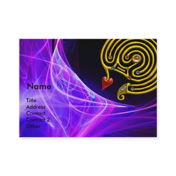 HYPER LABYRINTH IN BLUE PINK PURPLE LIGHT WAVES
