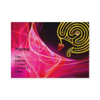 HYPER LABYRINTH IN PINK FUCHSIA RED LIGHT WAVES
