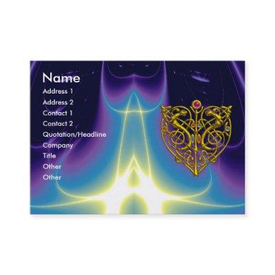 HYPER VALENTINE Gold Celtic Heart Blue Purple
