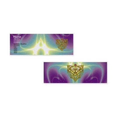 HYPER VALENTINE,GOLD CELTIC HEART Purple Green Mini