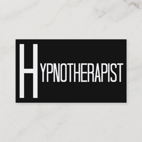 Hypnotherapist Black Simple