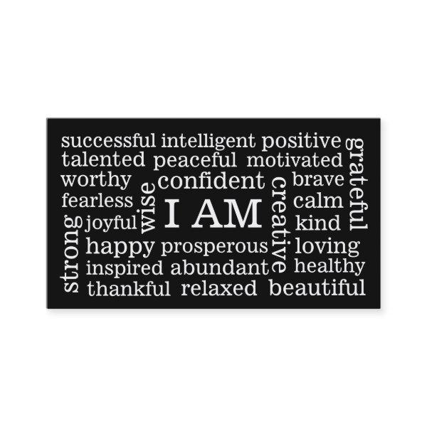 I AM Positive Affirmations for Self Image Wellness
