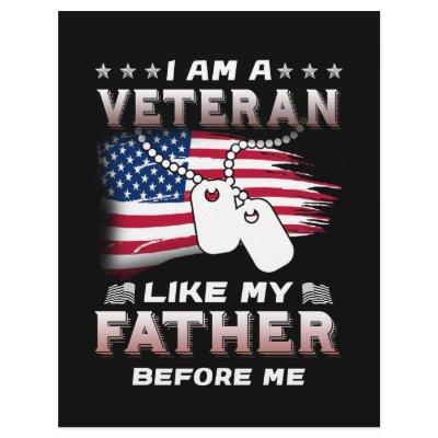 I Am Veteran Like My Father Before Me Veteran Letterhead