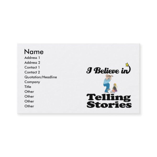 i believe in telling stories