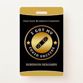 I Got My Covid Vaccine Business Logo Badge