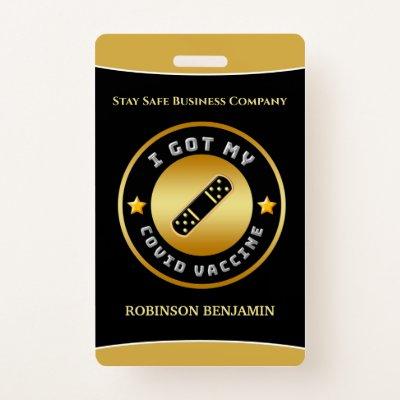 I Got My Covid Vaccine Business Logo Badge