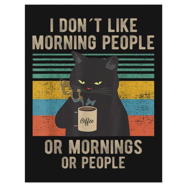 I Hate Morning People And Mornings And People Cat Letterhead