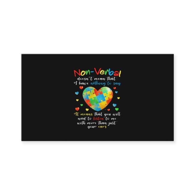 I Have NONVERBAL Autism Awareness Puzzle Piece