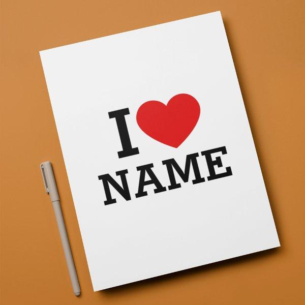 I Heart Name Letterhead