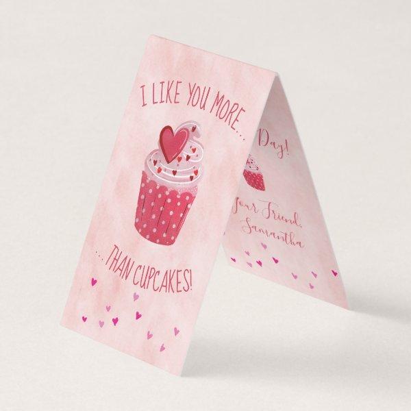 I Like You More Than Cupcakes Valentine's Day Tags