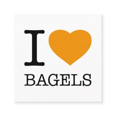 I LOVE BAGELS SQUARE