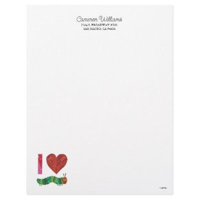 I Love The Very Hungry Caterpillar Letterhead