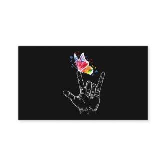 I Love You Hand Sign Language Butterfly Autism