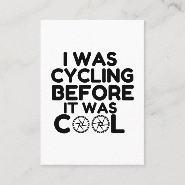 I Was Cycling