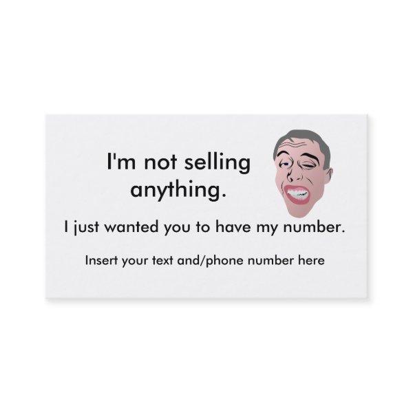 Ice breaker/ My phone number cards