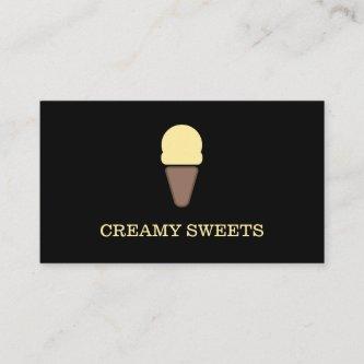 Ice Cream Cone Black Yellow
