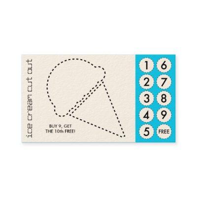 ice cream cut out punch cards