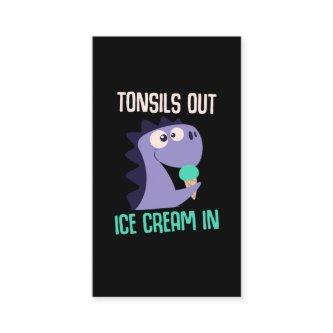 Ice Cream Dinosaur Tonsils Recovery Get Well