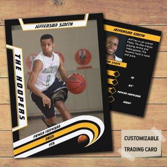 Ice Hockey Trading Card in Lively Yellow