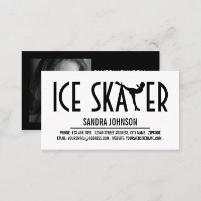 Ice Skater Silhouette Logo, Skating Coach Photo