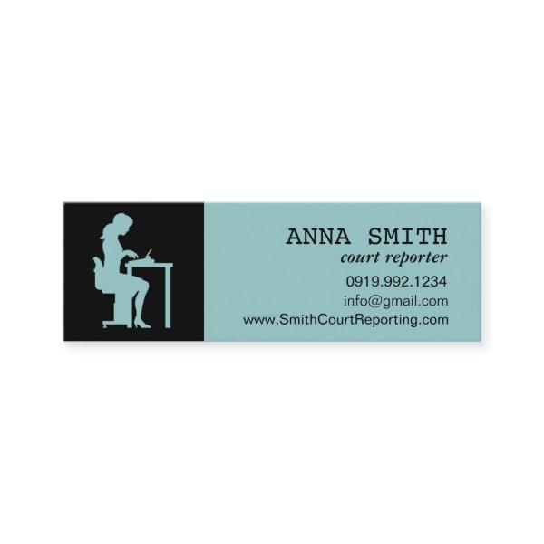 Icon Silhouette Court Reporter Typist Secretary Mini