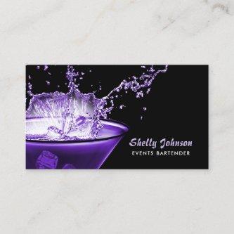 Icy Purple Beverage Splash Edgy Events Bartender