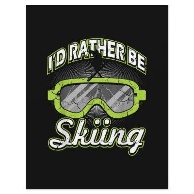 Id Rar Be Skiing Funny Winter Sports Ski Goggles S Letterhead