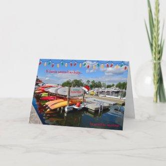 If Santa weren't so busy he would be kayaking!  Holiday Card