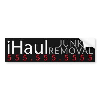 iHaul. Junk Hauling Removal Business Promotion Bumper Sticker