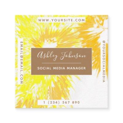 Illuminating Modern Tie Dye Colorful Vibrant Square