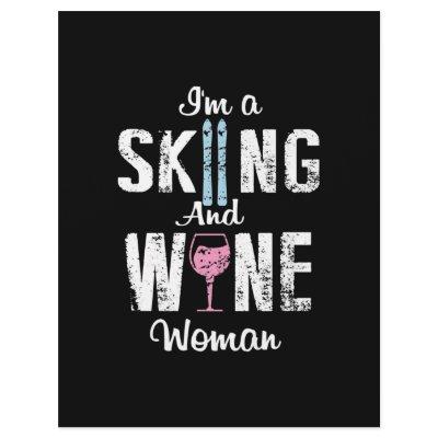 I'm A Skiing And Wine Woman  Funny Wine Lover Ski Letterhead