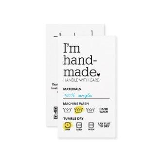 I'm Handmade Minimalist Business Care Cards