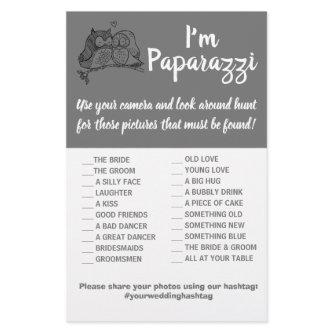 I'm paparazzi Game Card Owls Love Wedding  Flyer