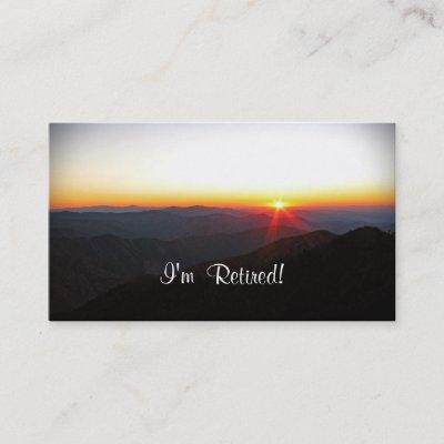 I'm Retired!  New Contact Info Custom Template Calling Card