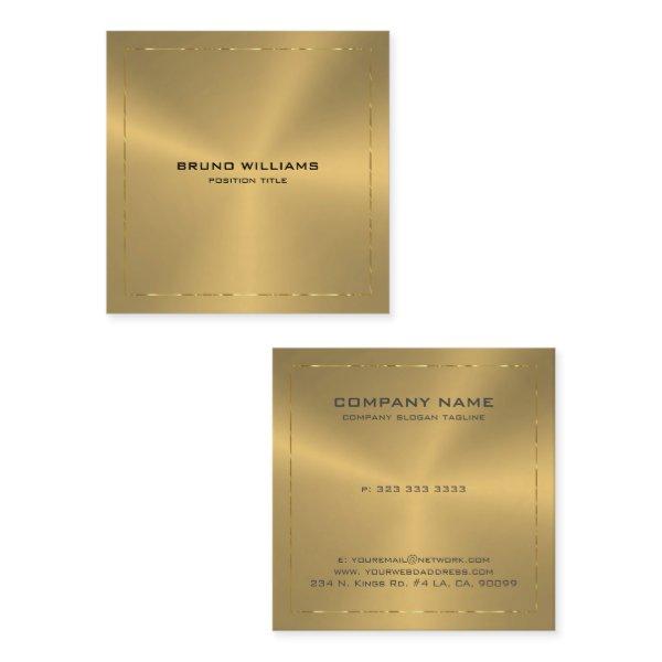 Image of a metallic gold shine border square square